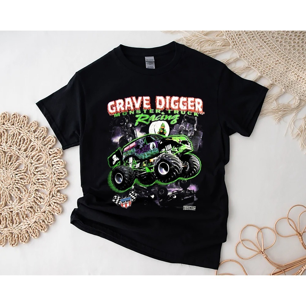 Vintage 1994 Grave Digger Monster Jam Trucks Shirt